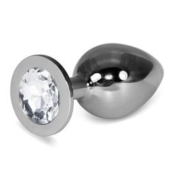 Large Silver Plug-Clear