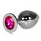 Large Silver Plug-Fuchsia