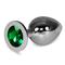 Large Silver Plug-Green