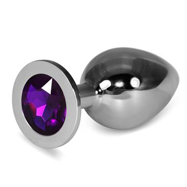 Large Silver Plug-Purple