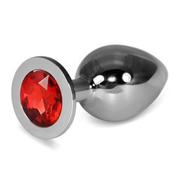 Large Silver Plug-Red