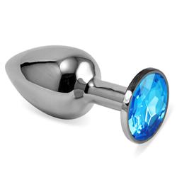 Small Silver Plug-Blue