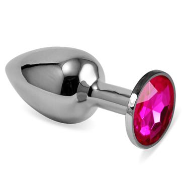 Small Silver Plug-Fuchsia