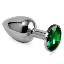 Small Silver Plug-Green