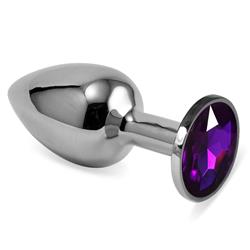 Small Silver Plug-Purple