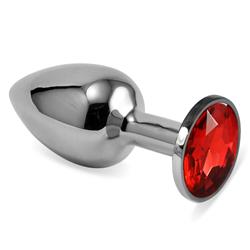 Small Silver Plug-Red