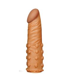 Penis Sleeve Add 2" Pleasure X Tender Brown