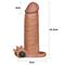 Add 2" Vibrating Penis Sleeve-Brown