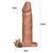 Add 2" Vibrating Penis Sleeve-Brown