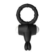 Vibrating Cockring Power Clit Black