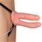 Unisex Hollow Strap On Vibrating-Flesh