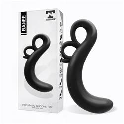 Banee Prostatic Silicone Toy with Easy Pull Black