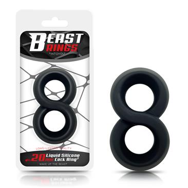 20 mm Black Liquid Silicone Cock Ring