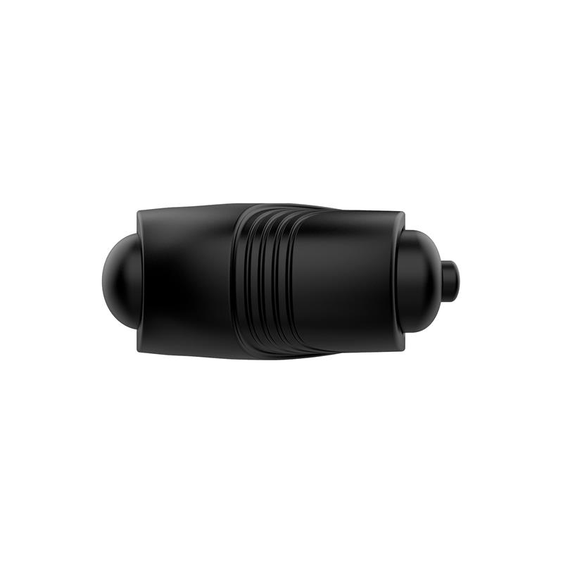 Romeri Ring + Vibrating Bullet Silicone Black
