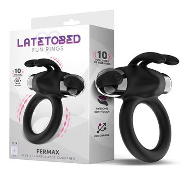 Fermax USB Rechargeable Cockring Silicone Black