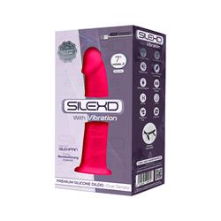 Dildo Silexpan 10 Vibration Model 2 - 7" Pink