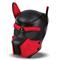 Hound Dog hood with Removable Muzzle Red//Black On