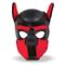 Hound Dog hood with Removable Muzzle Red//Black On