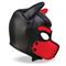 Hound Dog hood with Removable Muzzle Red//Black On