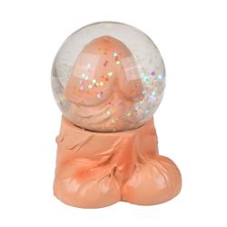 Polyresin glitter globe, Penis, ca. 6, 5 x 5 cm-Cl