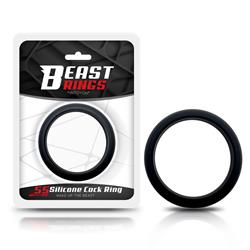 55 mm Black Silicone Cock Ring