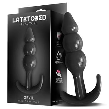 Gevil Beaded Anal Plug Black