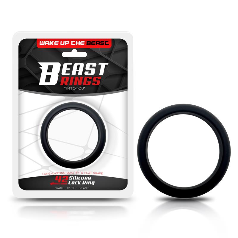 Cock Ring Solid Silicone 4.2 cm Black