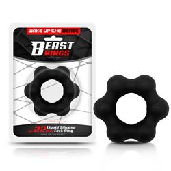 Cock Ring Liquid Silicone 2.2 cm Black