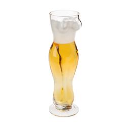 Beer Glass, Female Torso, for ca. 500 ml, H: ca. 2