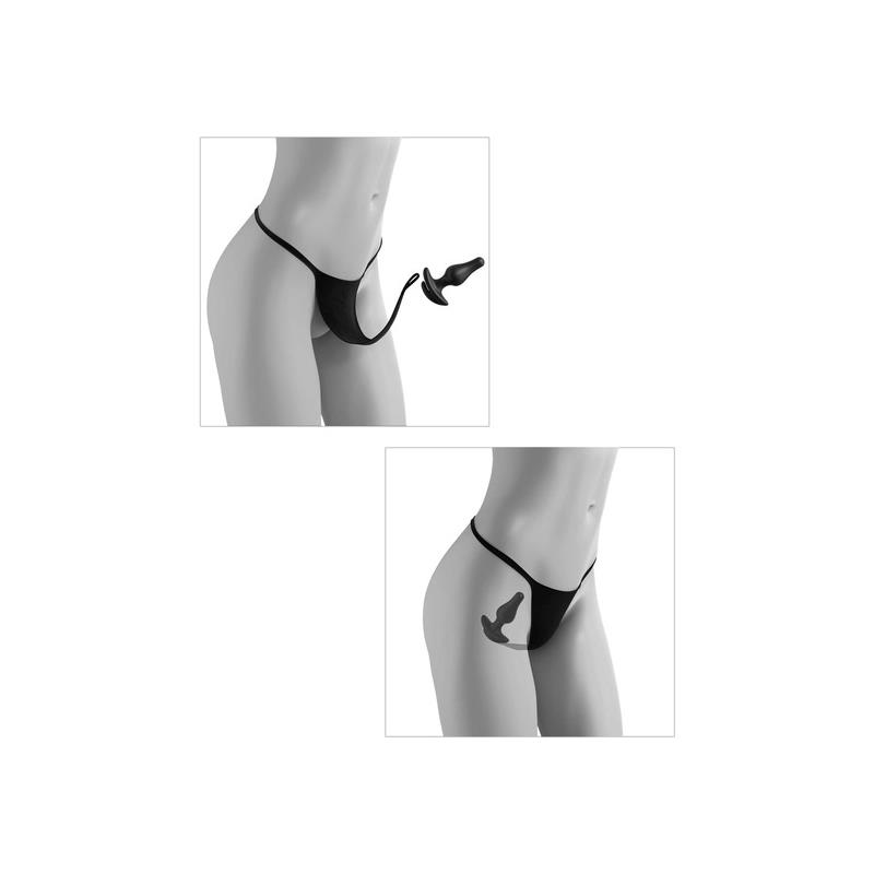 Panties Plug and Vibrating Bullet USB Remote Control One Size S-L