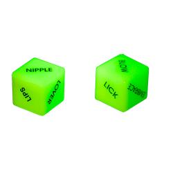 Love dice English version, glow in the dark, set o