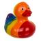 Rainbow Squeaking Duck, ca. 10,5 cm, on blister ca