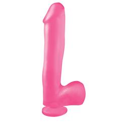 Basix Rubber Works  10" Dong with Suction Cup-Pink