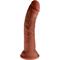 Triple Density Cock 8 Inch Brown skin tone