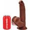 3D Cock Swinging Balls 8 Inch Brown skin tone