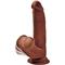 3D Cock Swinging Balls 8 Inch Brown skin tone