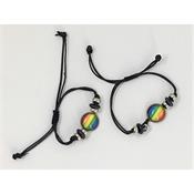 LGBT+ Pride Adjustable Bracelet with Circle