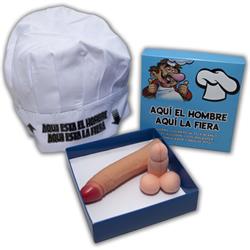 Set Gorro de Cocinero, Broche y Estimulador