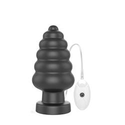 7" King Sized Vibrating Anal Black