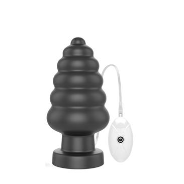 7" King Sized Vibrating Anal Black