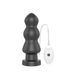 Vibrating Butt Plug King Sized 7.8" Black
