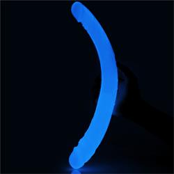 Dildo Doble Lumino 14.5" Luz Azul