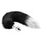 Black and White Faux Tail with Stainless Plug M