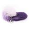 Purple and White Faux Tail with Stainless Plug S