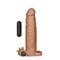 "Add 2"" Vibrating Penis Sleeve" Brown