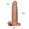 "Add 2"" Vibrating Penis Sleeve" Brown