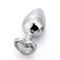 Heart White S Anal Plug with Heart Jewel