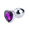 Purple Lavender S Anal Plug with Heart Jewel