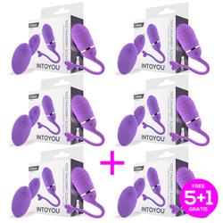 Pack 5+1 Remote Vibrating Egg Odise USB Purple