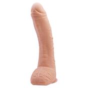 Alex Curved Dildo with Testicles G-Spot Suction Cup Flesh